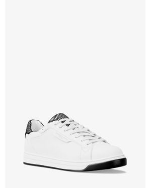 Michael Kors Mk Basket Keating En Cuir - Blanc