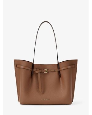 MICHAEL Michael Kors Mk Grand Cabas Emilia En Cuir Grainé - Marron