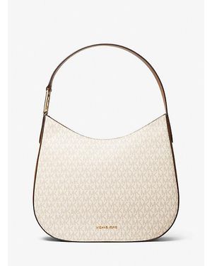 MICHAEL Michael Kors Grand sac bohème porté épaule Kensington à logo Signature - Neutre