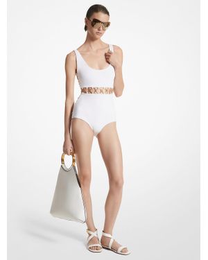 Michael Kors Mk Bikini En Crêpe Extensible - Blanc