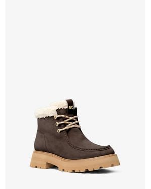 MICHAEL Michael Kors Mk Bottine Cade En Daim Doublé Polaire - Marron