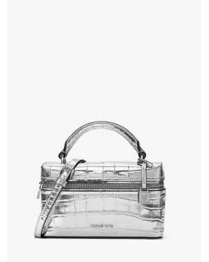MICHAEL Michael Kors Mk Très Petit Sac À Bandoulière Convertible Jana En Cuir Effet Crocodile En Relief Métallisé - Multicolore