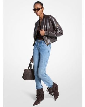 MICHAEL Michael Kors Mk Veste Bomber Courte - Marron