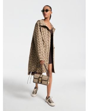 MICHAEL Michael Kors Parka Surdimensionnée En Jacquard À Logo Mk2000 - Blanc