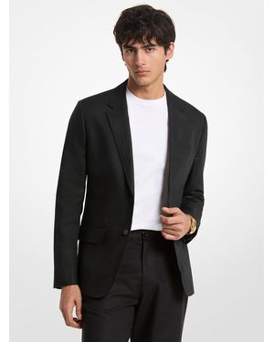 Michael Kors Mk Blazer En Lin Et Coton - Noir