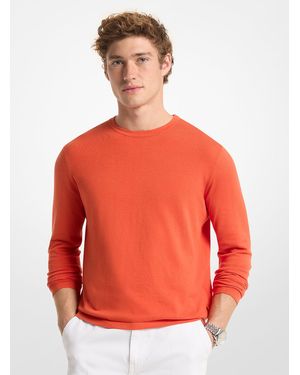 Michael Kors Mk Pull En Jersey De Coton - Rouge