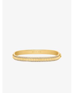 Michael Kors Mk Bracelet En Laiton Doré À Pierres Pavées - Métallisé