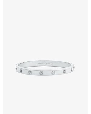 Michael Kors Mk Bracelet Rigide À Logo - Blanc