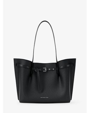 MICHAEL Michael Kors Mk Grand Cabas Emilia En Cuir Grainé - Noir