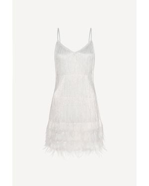 Michelle Corvane Hundred Watt Tassel Dress - White