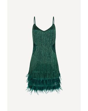 Michelle Corvane Hundred Watt Tassel Dress - Green