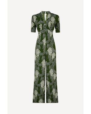 Michelle Corvane Khaki Wisteria Mabel Jumpsuit - Green