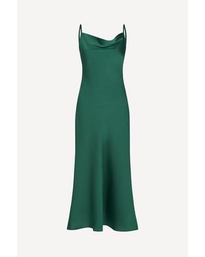 Michelle Corvane Aurelia Satin Slip Dress - Green