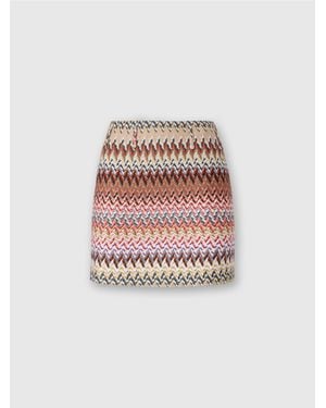 Missoni Mini Skirt With Zigzag Pattern - White