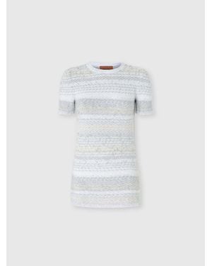 Missoni Short-Sleeve Crew-Neck Knit - White