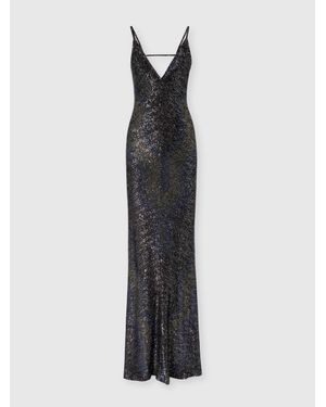 Missoni Long Dégradé Knit Dress With Sequins - White