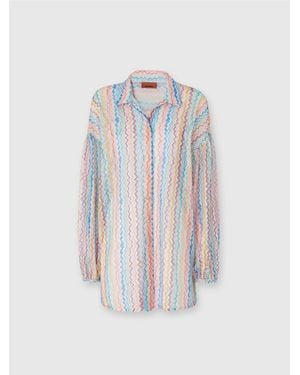 Missoni Oversized Shirt With Puffed Sleeves - White