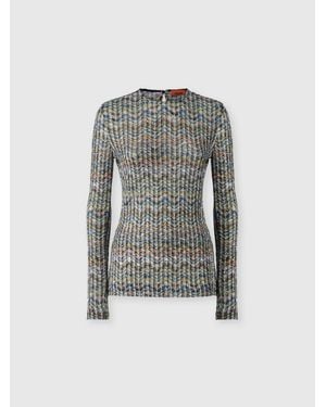 Missoni Long-Sleeve Viscose-Blend Sweater With Sequins - Multicolor