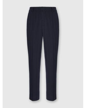 Missoni Straight Trousers With Zigzag Pattern - Blue
