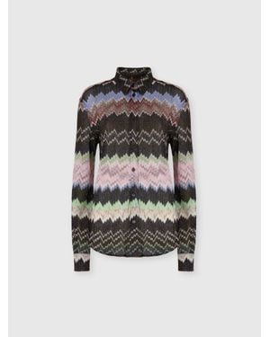 Missoni Snake-Pattern Viscose Lamé Shirt - Multicolor