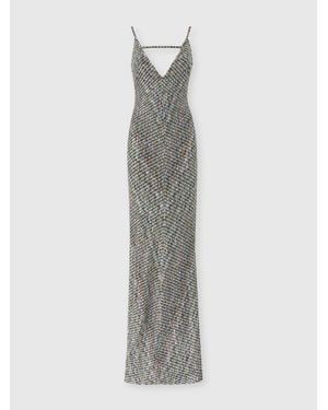 Missoni Long Dress With Open Back And Sequins - White