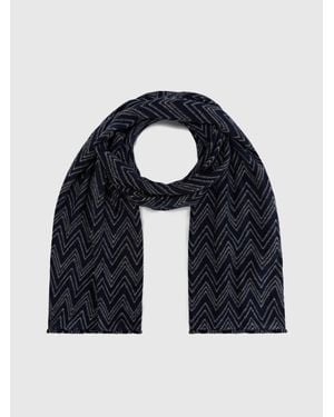 Missoni Pure Cashmere Zig Zag Scarf - Blue