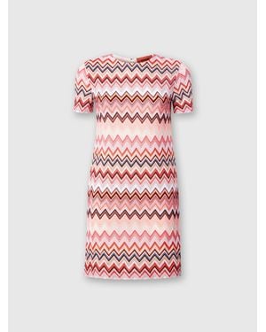 Missoni Zig Zag Cotton And Viscose Mini-Dress - White