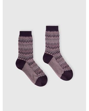 Missoni Mid-Length Cotton-Blend Chevron Socks - Multicolor