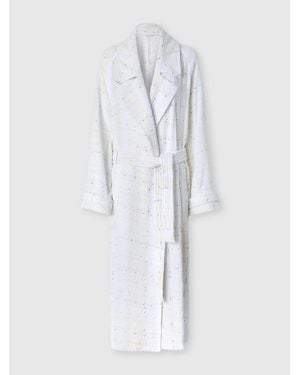Missoni Buttonless Trench Coat With Raglan Sleeves - White