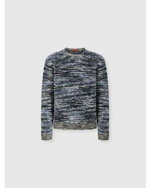 Missoni Wool And Viscose Pullover With 3D Texture - Blue