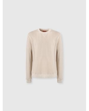 Missoni Sweat Ras-Du-Cou En Coton Et Viscose À Motif Zigzag Ton Sur Ton, Homme, Taille - Neutre