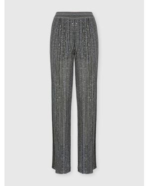 Missoni Long Trousers With Elastic Waist And Sequins - Grey