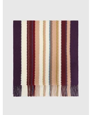 Missoni Zig Zag Wool-Blend Scarf With Fringes - Multicolor