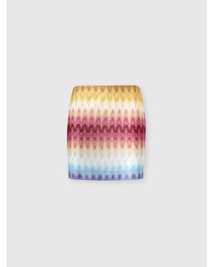Missoni Mini Skirt With Dégradé Lace Motif - White