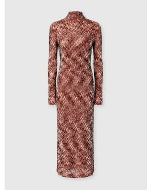 Missoni Abito Lungo Collo Alto - Rosso