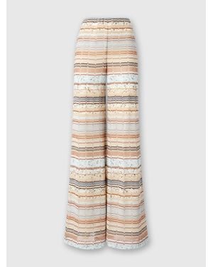 パンツ Missoni Multicolored Chevron Print Lame Thread Viscose Capri Missoni Multicolored Chevron Print Lamé Thread Viscose Capri