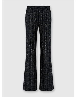 Missoni Tailored Check And Wave Pattern Trousers - Black