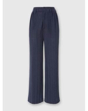 Missoni Tailored Trousers With Zigzag Pattern - Blue
