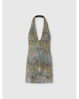 Missoni Mini Dress With Open Back And Sequin Appliqué - White