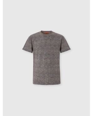 Missoni Cashmere And Viscose Knit Crewneck T-Shirt - Grey