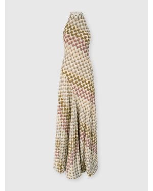 Missoni Long Dress With Halterneck - White