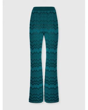 Missoni Lange, Gerade Hose Aus Chevronstoff, Damen, Größe - Grün