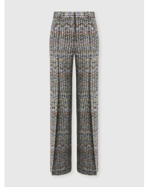 Missoni Tailored Viscose Lamé Trousers With Sequins - Grey