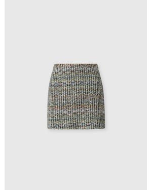 Missoni Chevron Viscose-Blend Mini Skirt With Sequins - Multicolor
