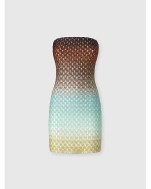 Missoni Strapless Mini Dress - Blue