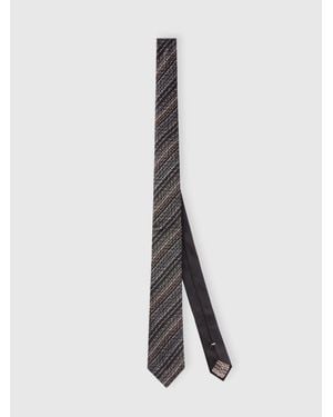 Missoni Silk Tie With Contrasting Lining - White