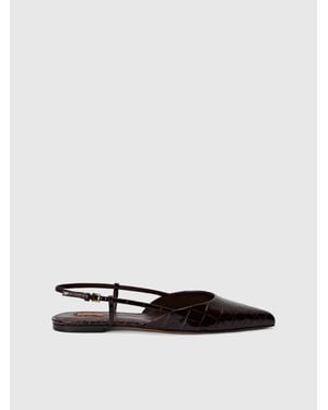 Missoni Clogs Aus Gemustertem Kunstkrokodilleder, Damen, Größe - Weiß