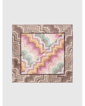Missoni Silk Scarf With Logo - Pink