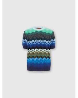 Missoni T-Shirt Girocollo - Blu