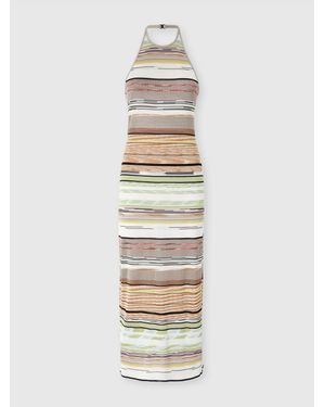 Missoni Striped Halterneck Dress - White